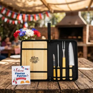 Set de asado con tabla